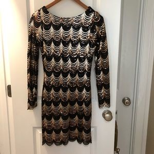 Gold sequin dress